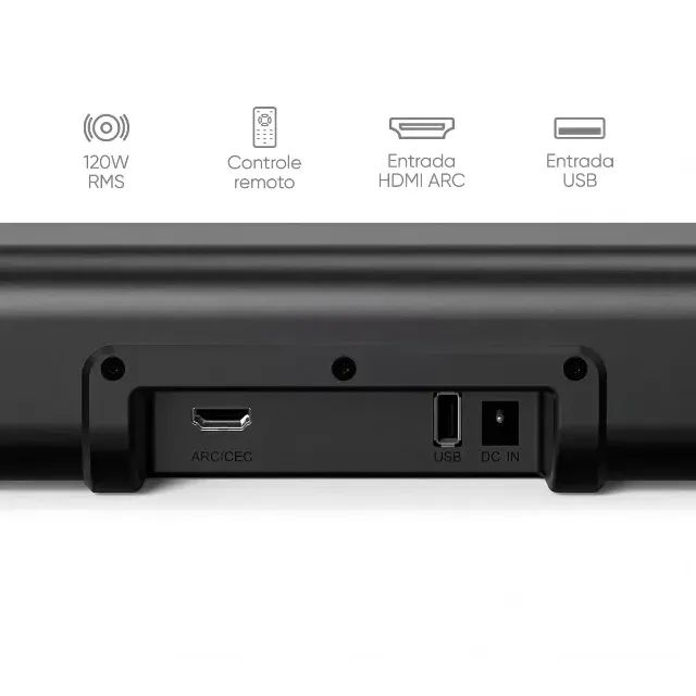 Soundbar Get 2.0 com Bluetooth 120W RMS Frete Grátis - Foto 3