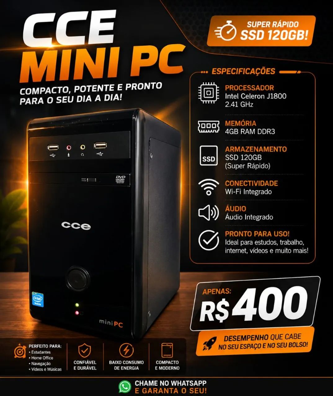Mini Pc SSD 120GB