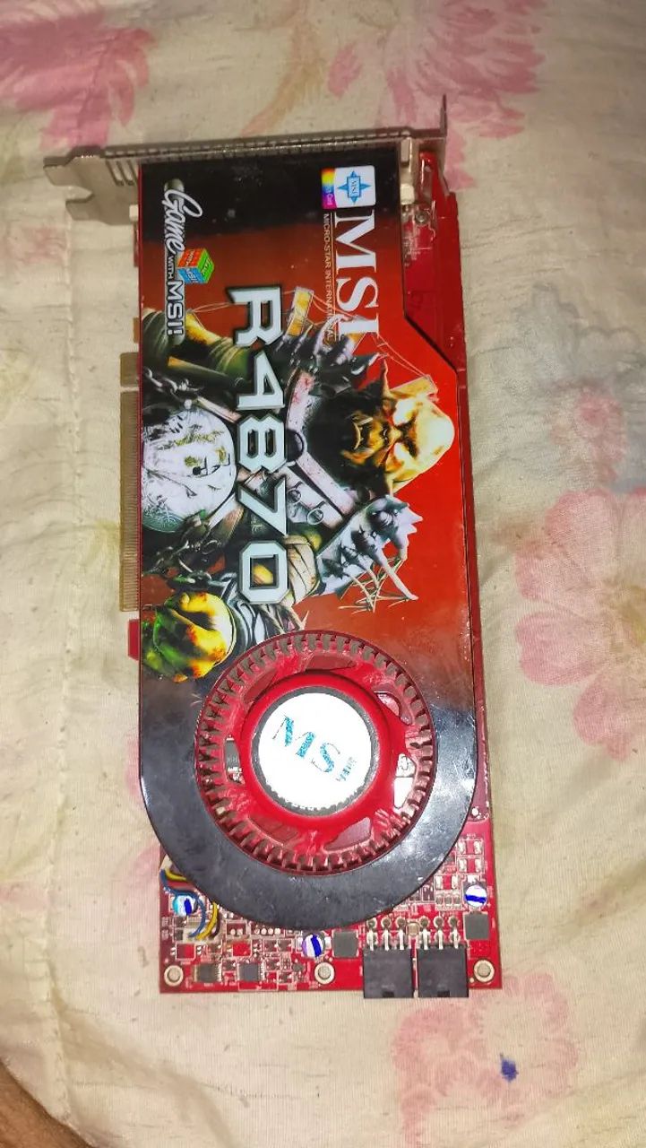 Placa de vídeo com cabo e adaptador 