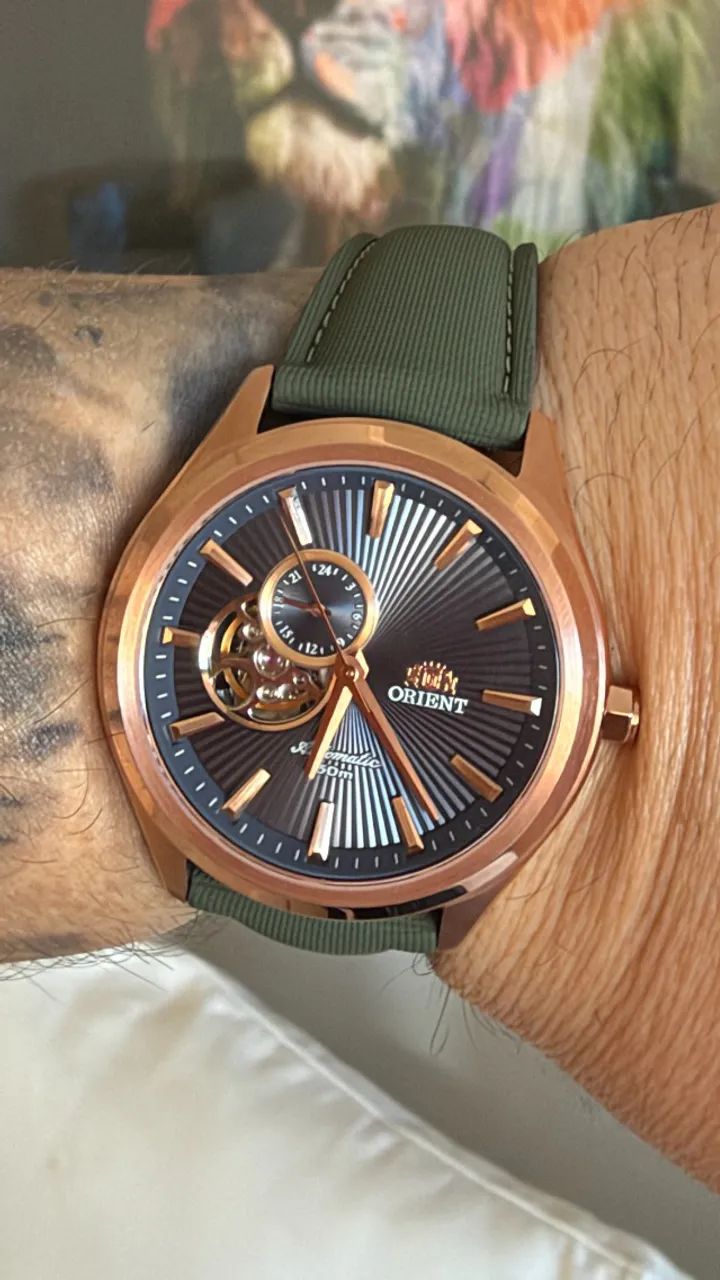 Orient Automático Open Heart rosé - Original Full Set - Foto 4