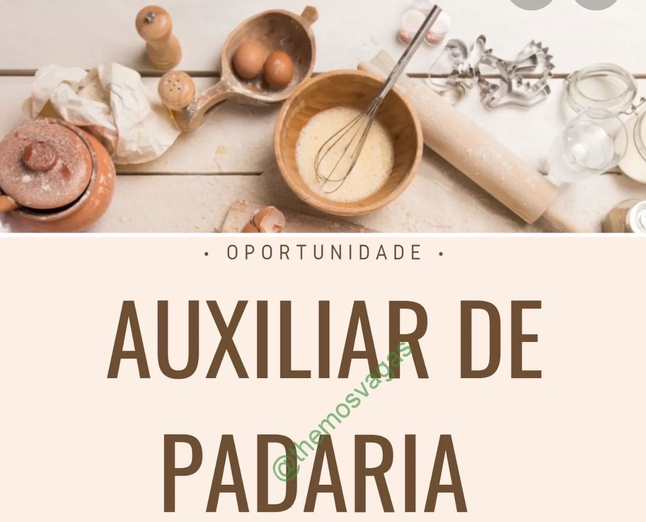 Auxiliar de padeiro 