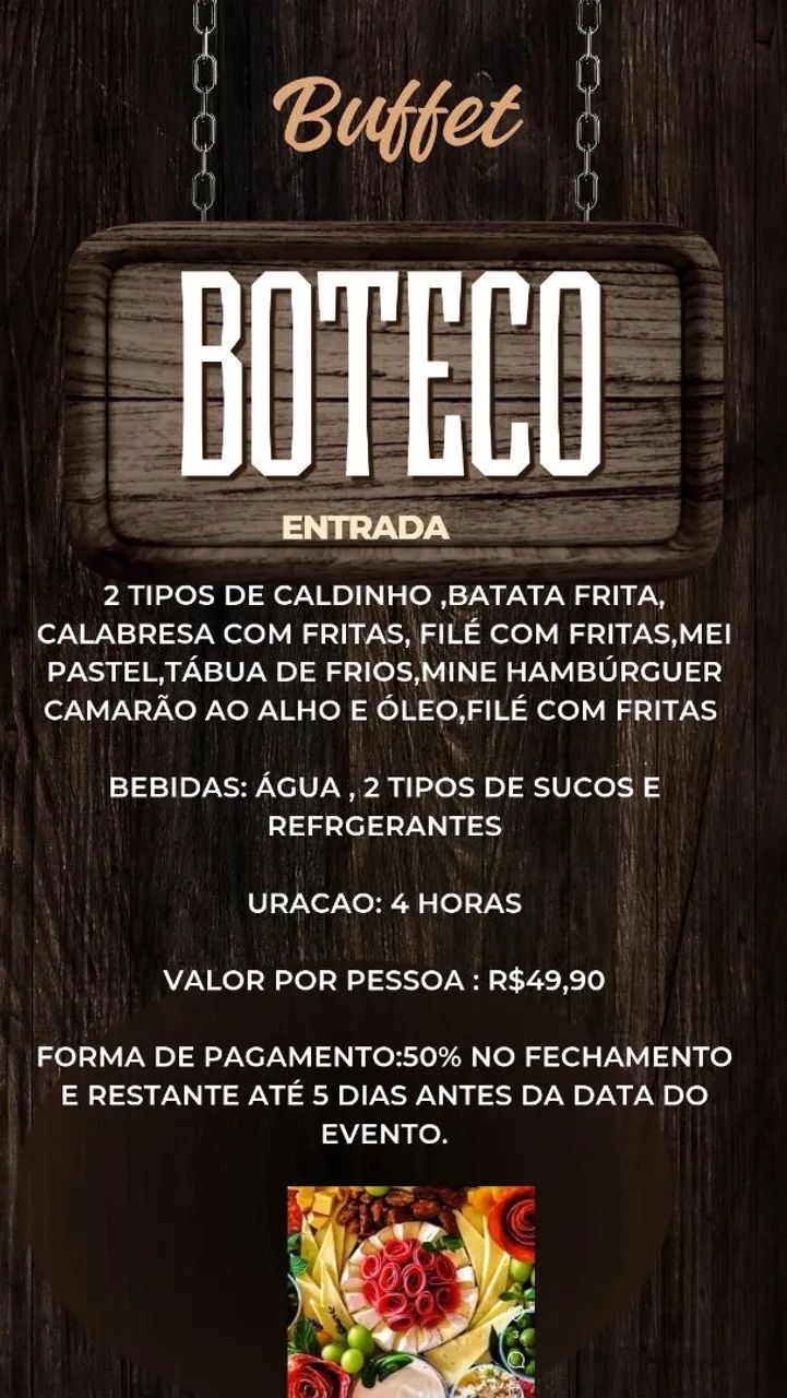 Buffet de boteco  (petiscos)