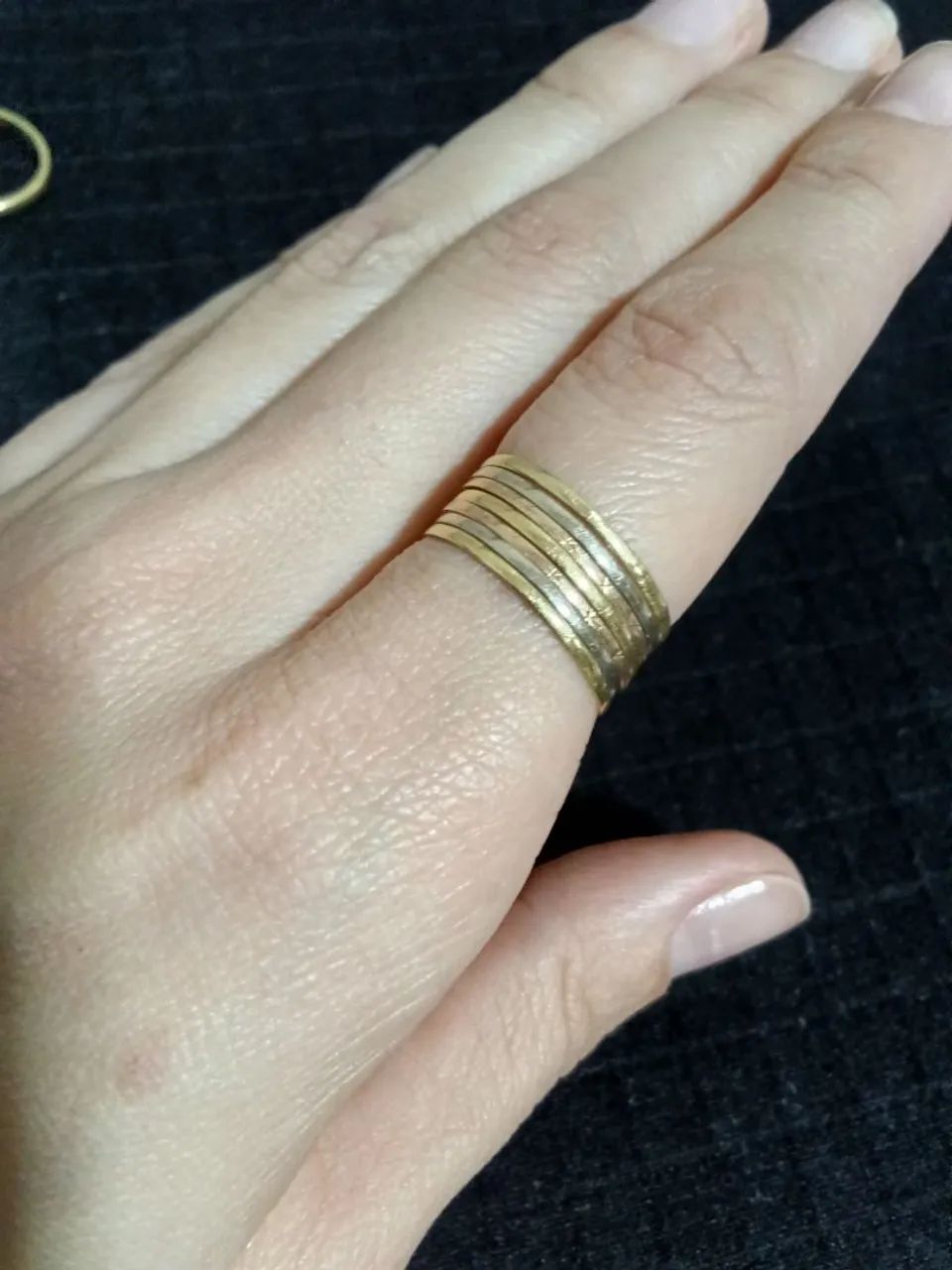 Anel 7 elos ouro 18 k - Foto 3
