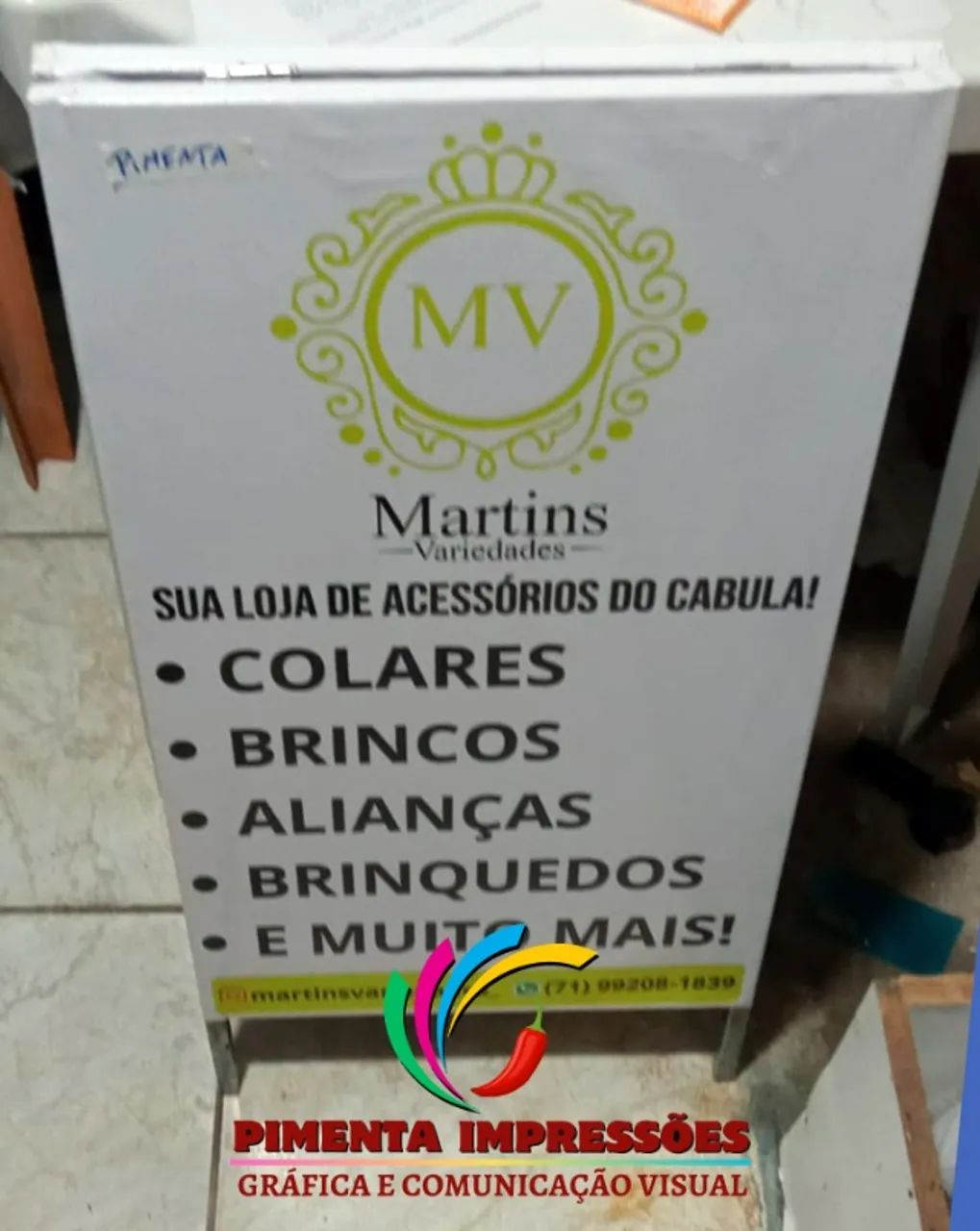 Cavalete de lona e ferro metalon personalizado - Foto 3