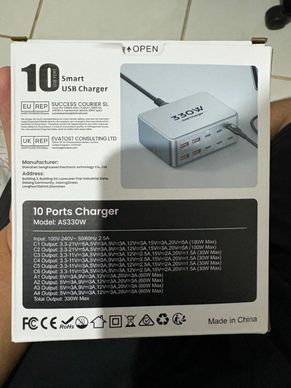 Hub de carregamento USB 330w - Foto 2