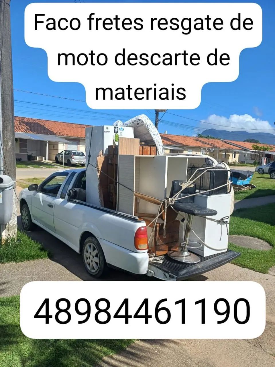 Frete resgate de moto descarte de magerial