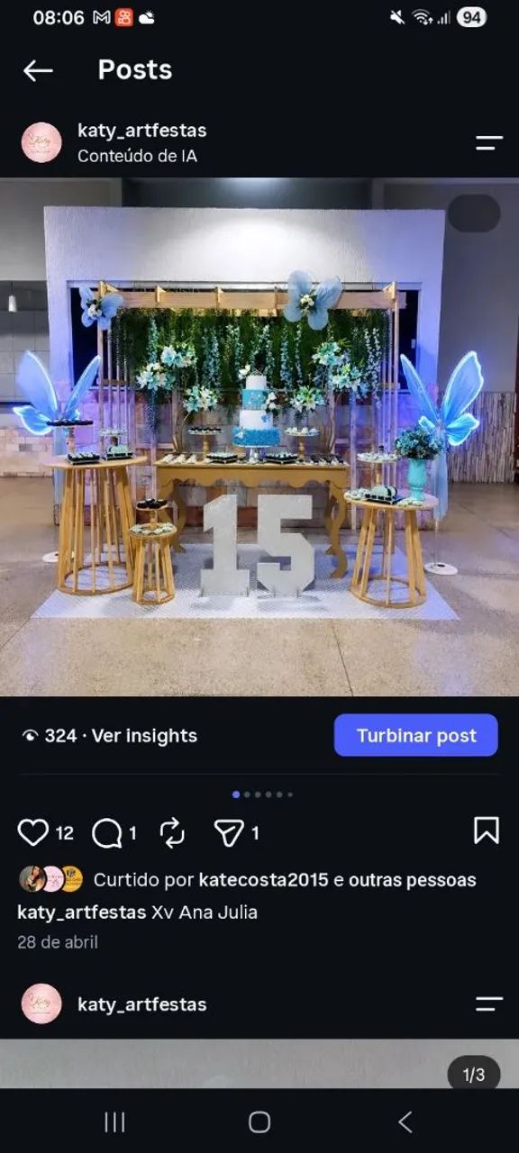 Borboletas com led 