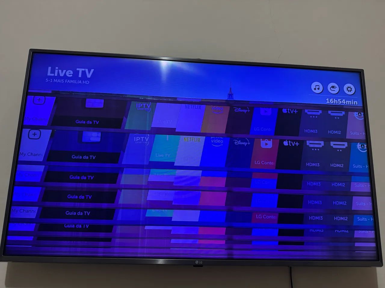 TV LG 49 polegadas com problema 