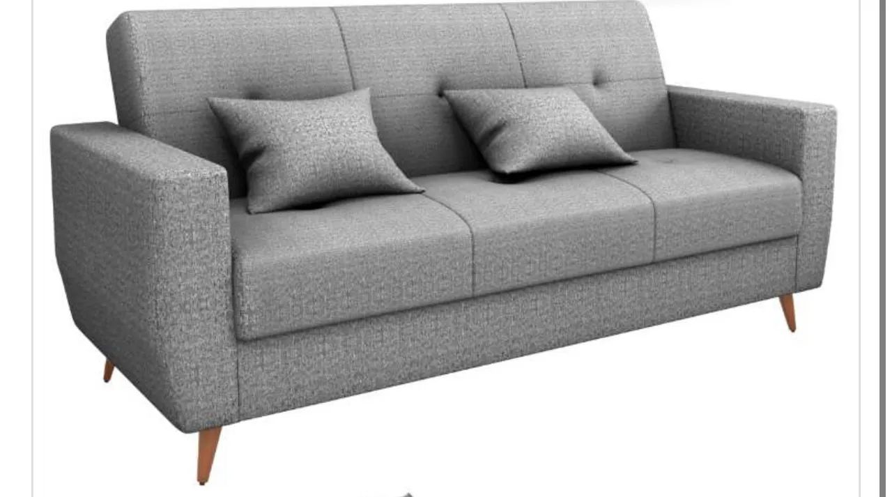 Sofá Cama Baú Verona 205 Linho Cinza