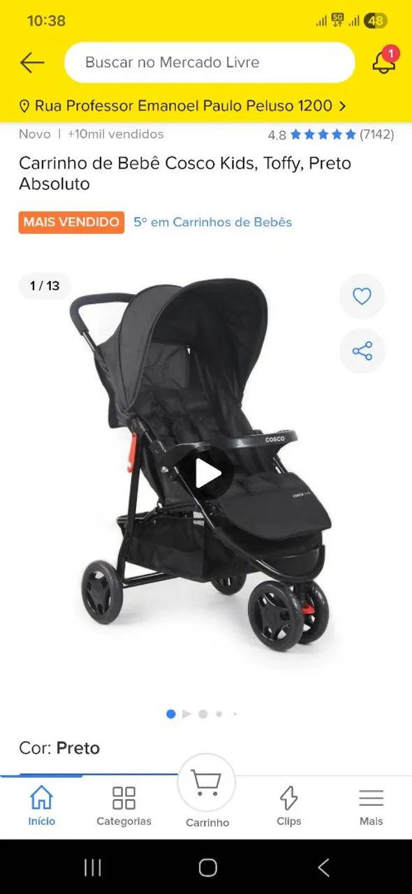 Carrinho de Bebe Cosco Toffy  - Foto 3