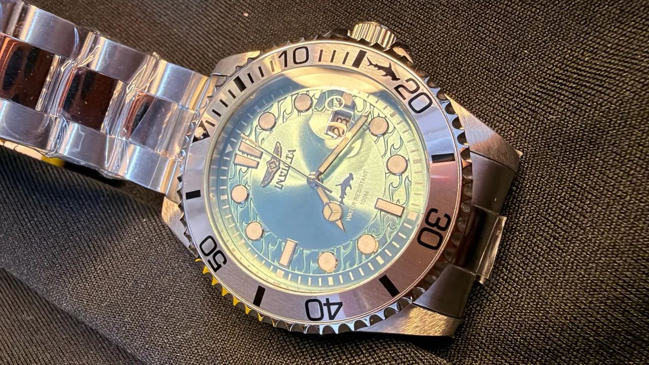 Relógio invicta diver azul turquesa - Foto 2