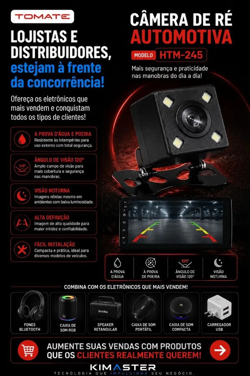 CÂMERA DE RÉ AUTOMOTIVA