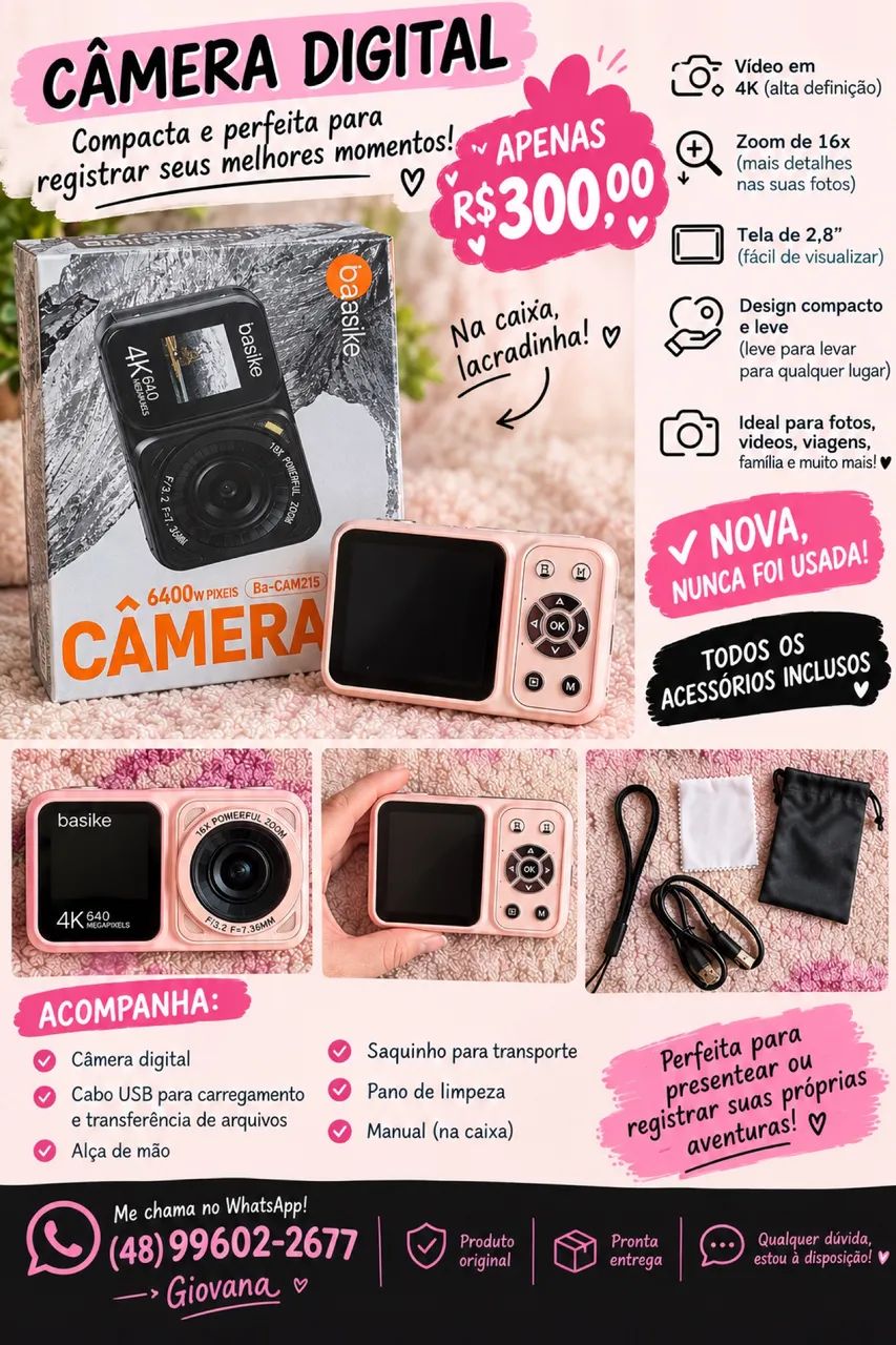 Câmera digital 4K