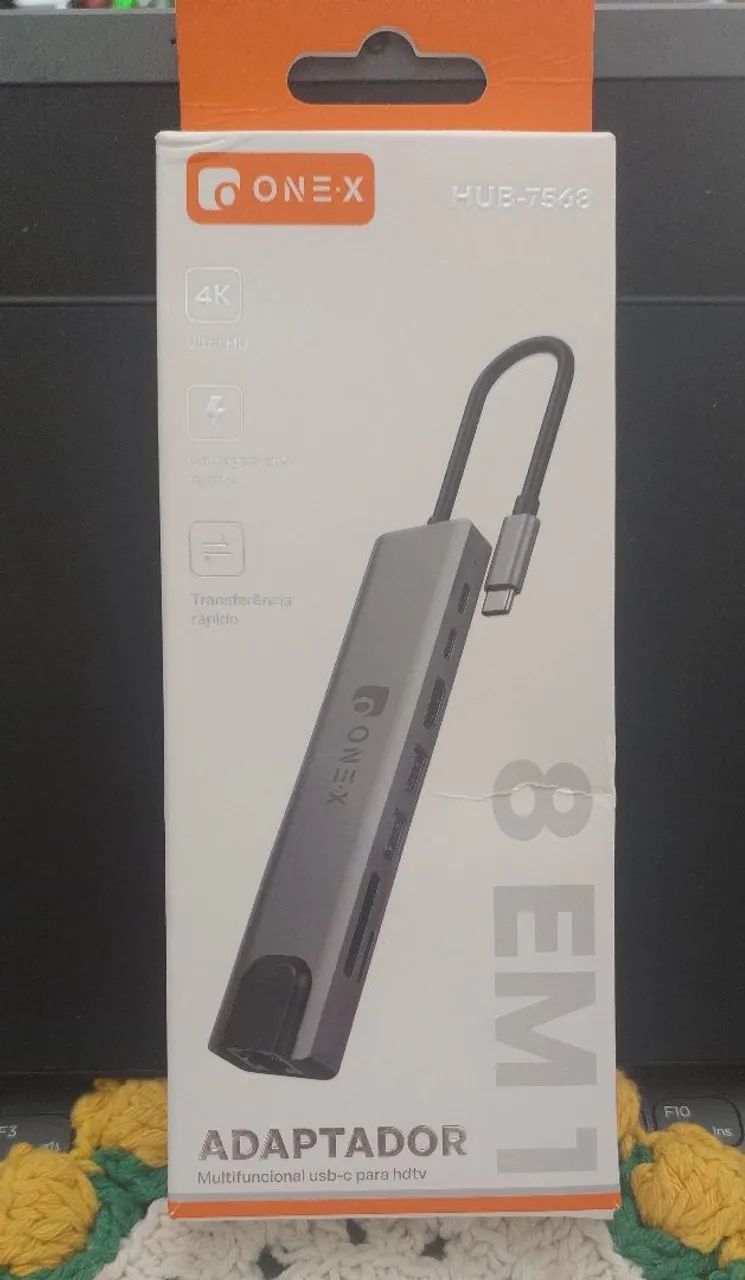 Adaptador Hub USB C 8 em 1