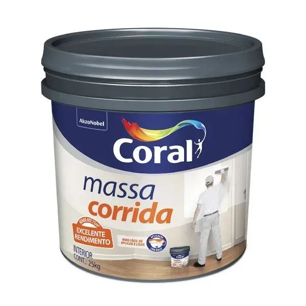 MASSA CORRIDA PVA 25KG BALDE CORAL