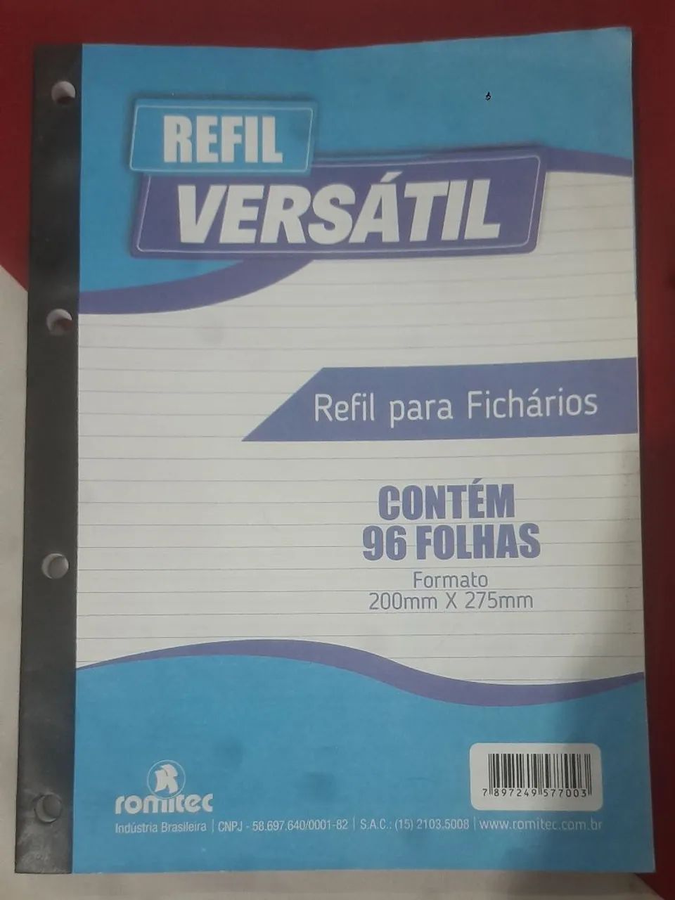 REFIL PARA FICHARIOS