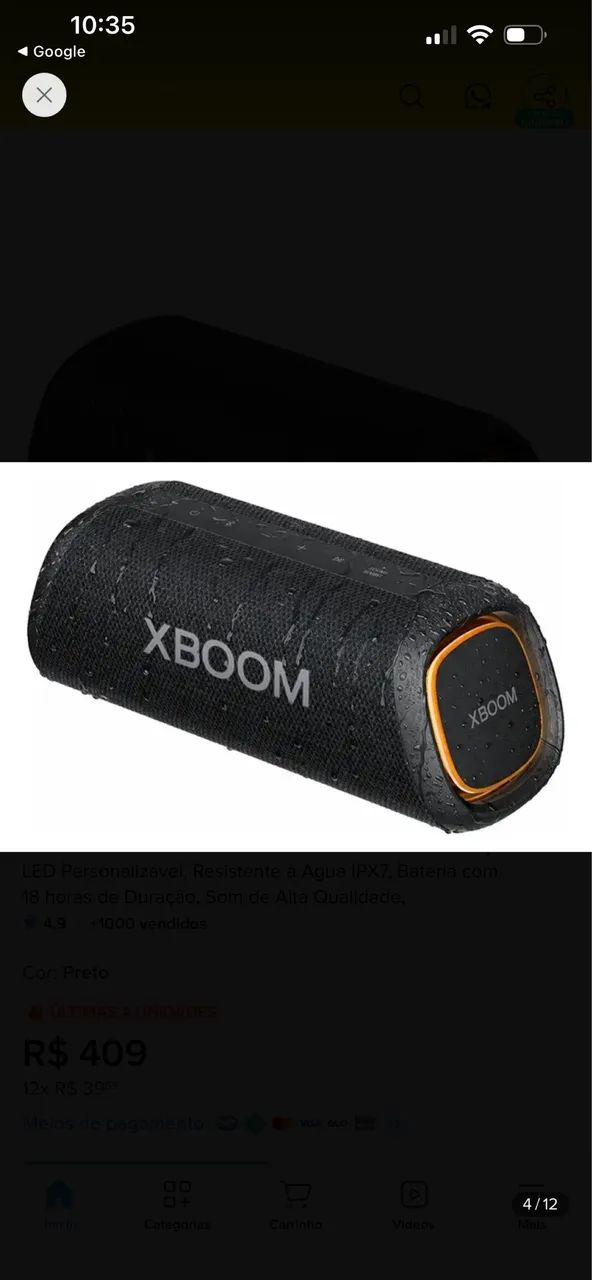 Caixa de som LG XBOOM  - Foto 4
