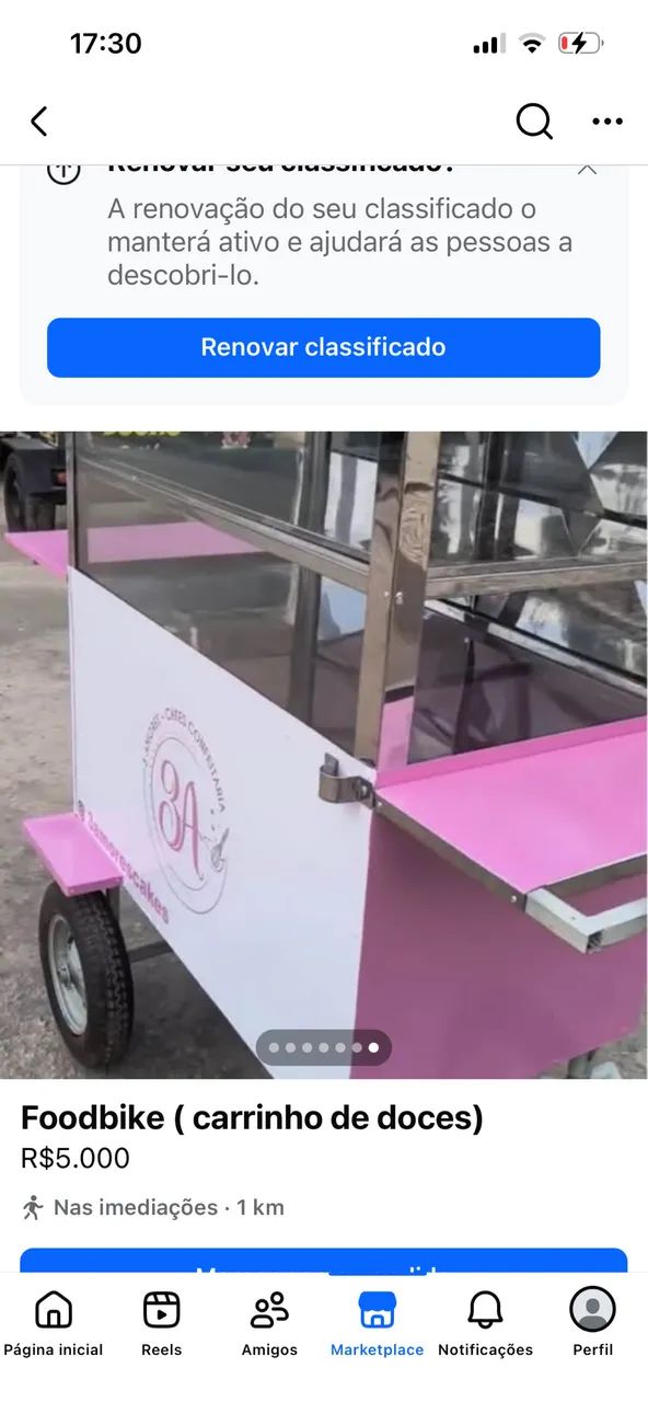 Carrinho de doce , Foodbike