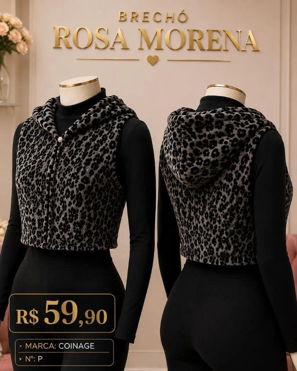 Colete animal print croopd 