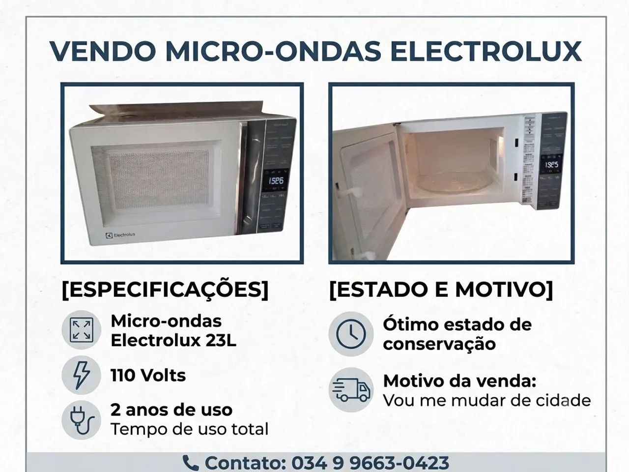 Microondas Electrolux 
