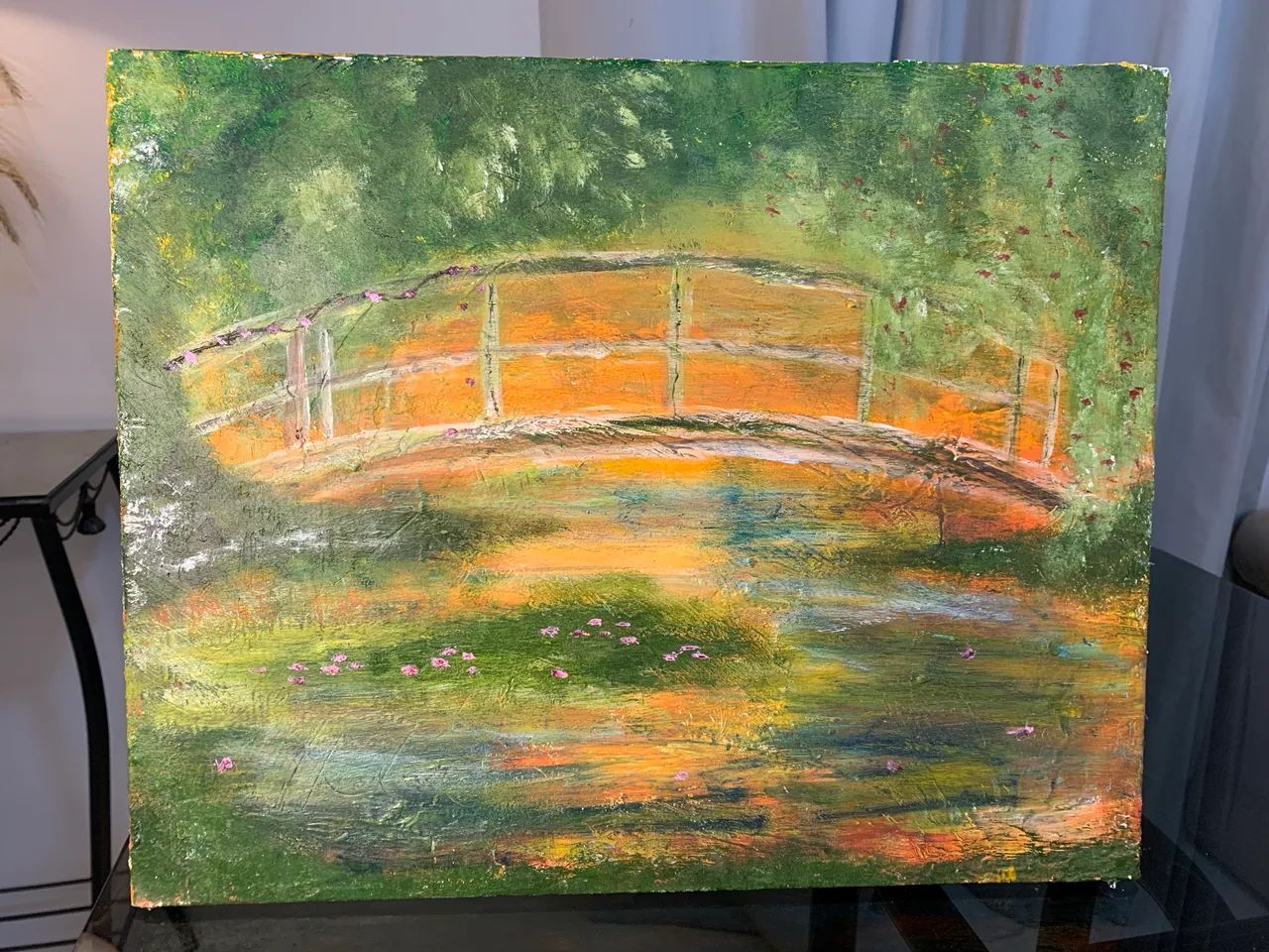 Pintura em tela com textura