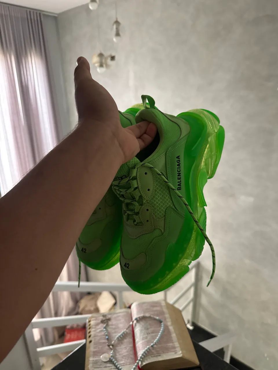 Tênis Balenciaga Verde Neon - Foto 2