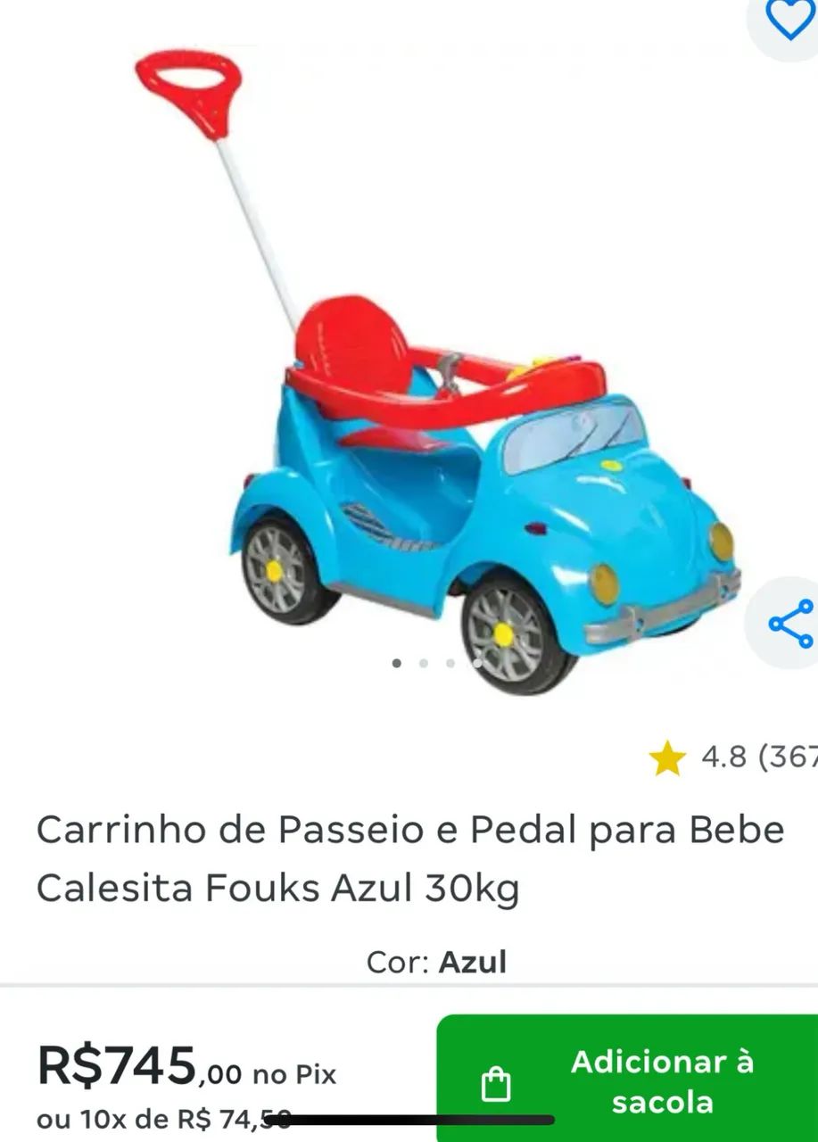 Carrinho de passeio/ Carrinho andador  - Foto 2