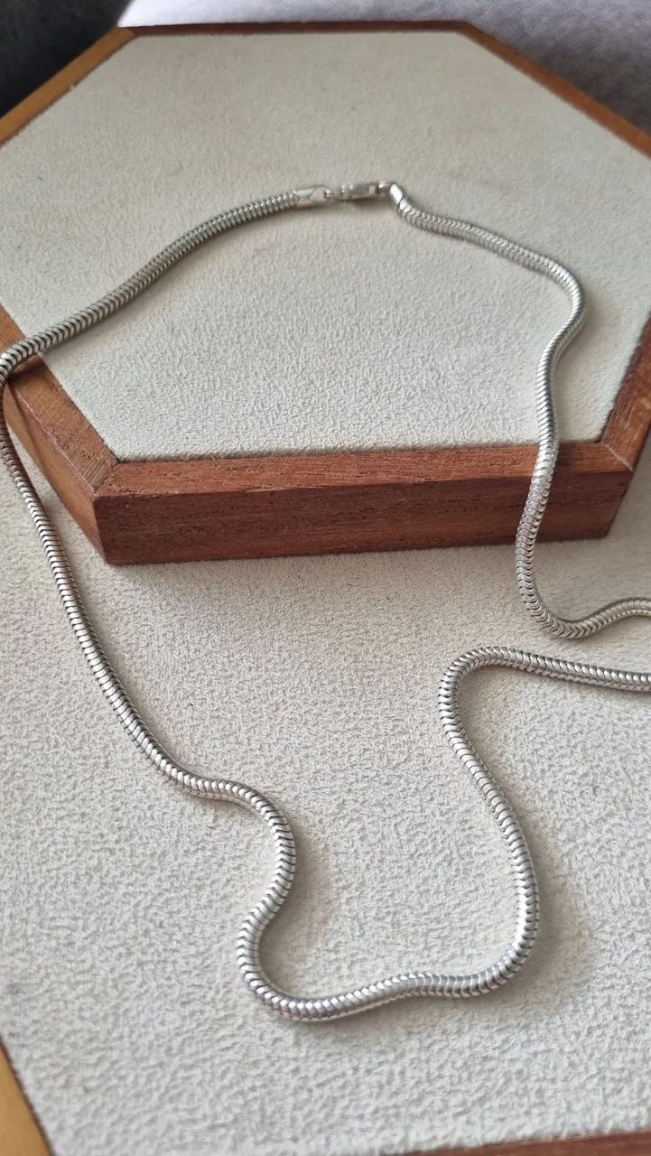 Corrente Snake Prata 925 - Foto 3