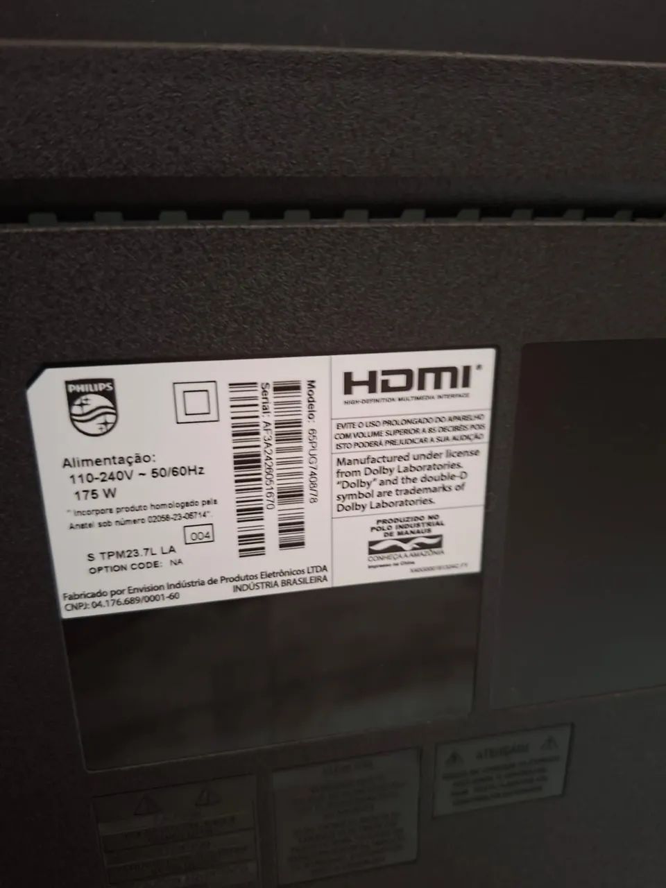 Smart TV Phillips 65? modelo PUG7408/78 - Foto 3