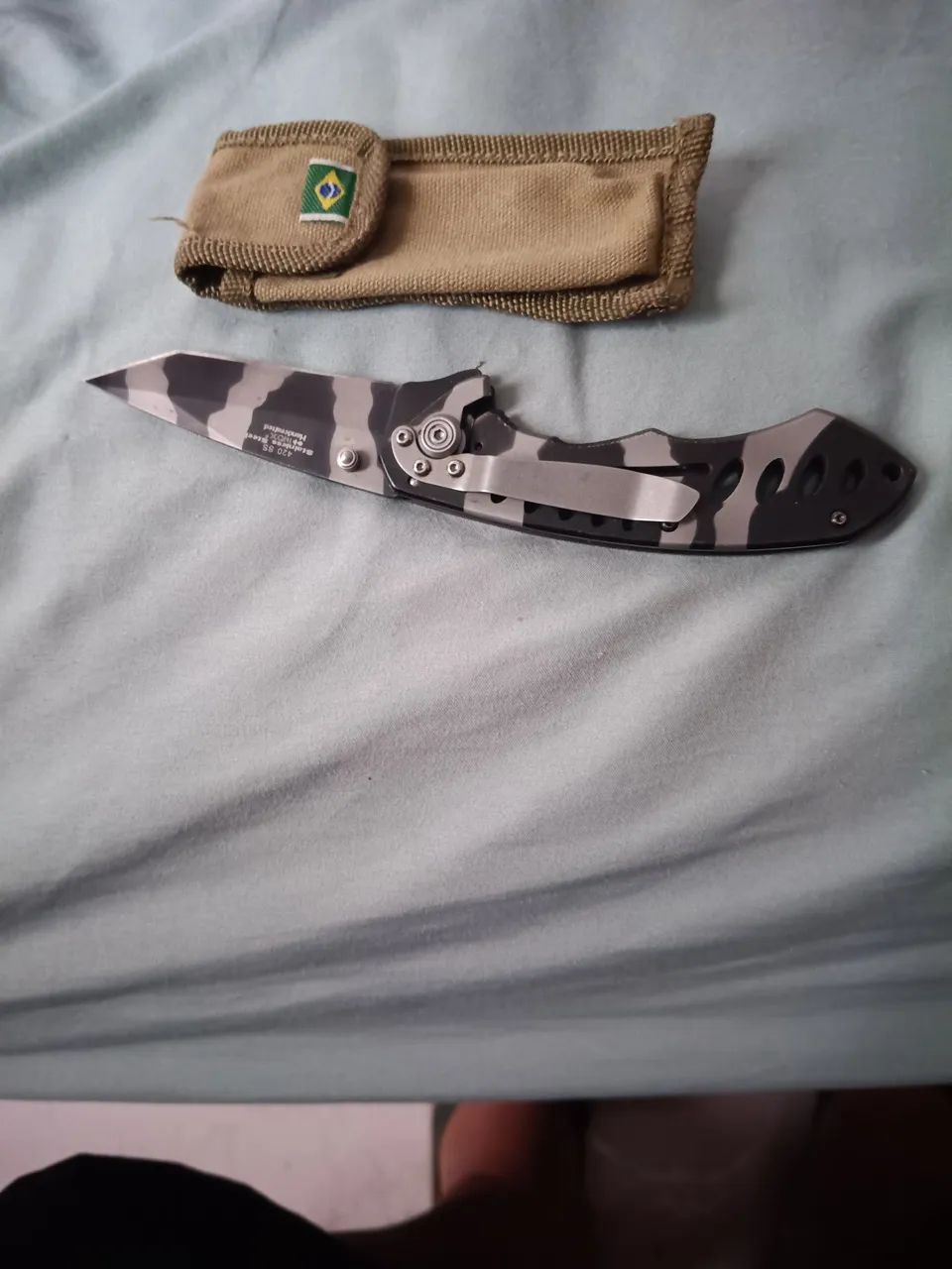 Canivete NTK camuflado lindão lâmina turca acompanha bainha - Foto 3