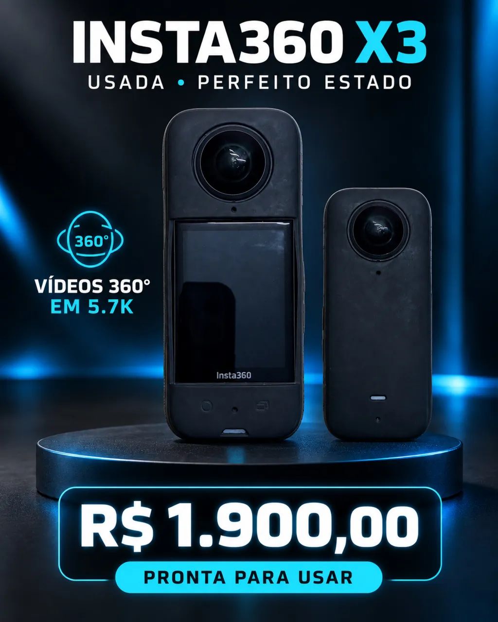 Camera insta 360 x3