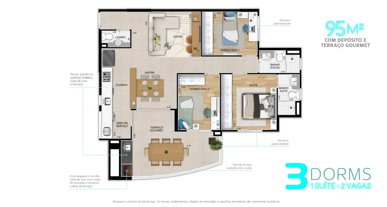 PLANTA 95m²
