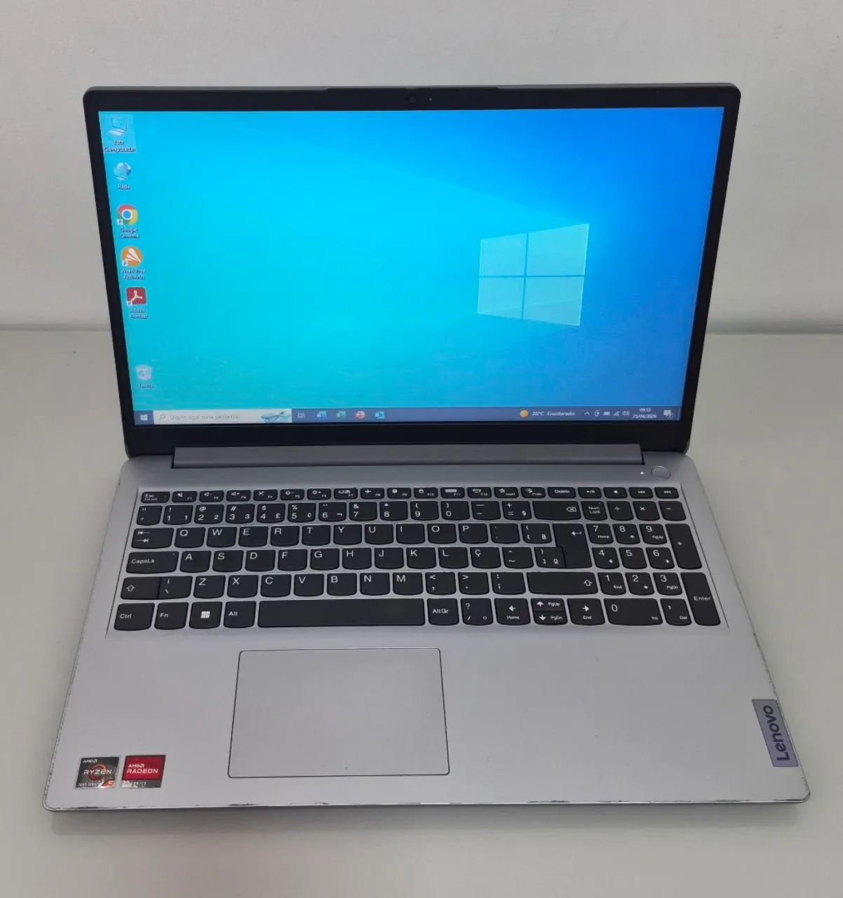 Notebook Lenovo Ryzen 5 7000 08GB de Memória SSD 256GB