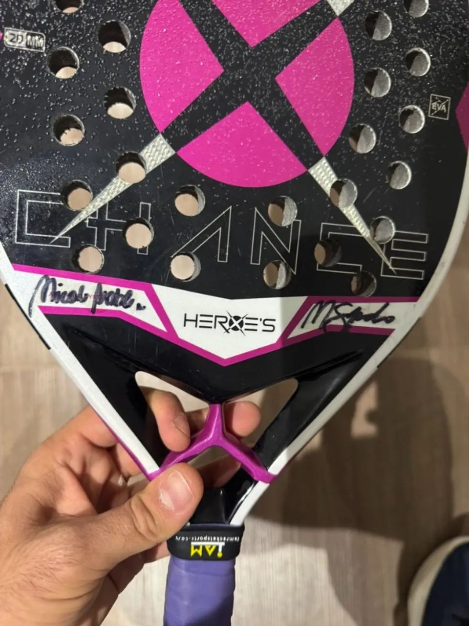 Raquete Heroes Chance Assinada Beach Tennis - Foto 3