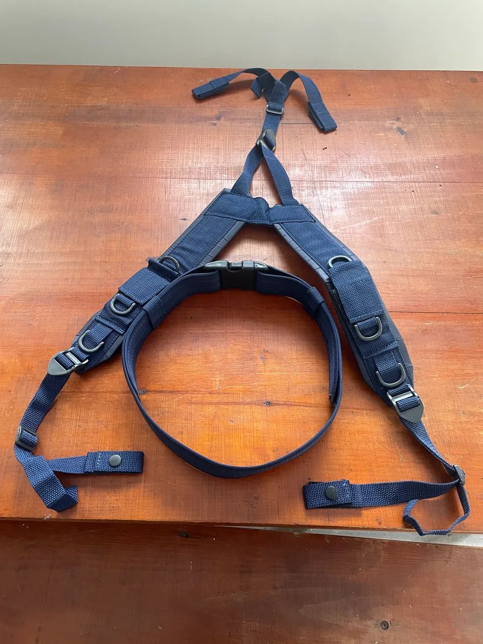 Suspensório com bolso + cinto NA tático azul 