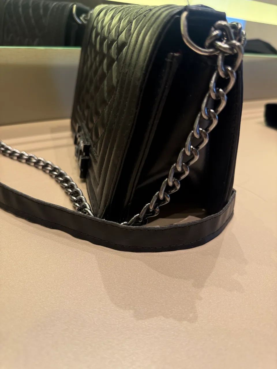 Bolsa preta couro  - Foto 2