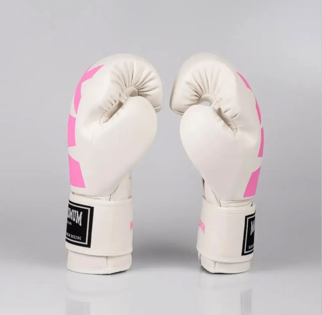 Luva De Muay Thai E Boxe Mxm White/pink - Maximum - Foto 5