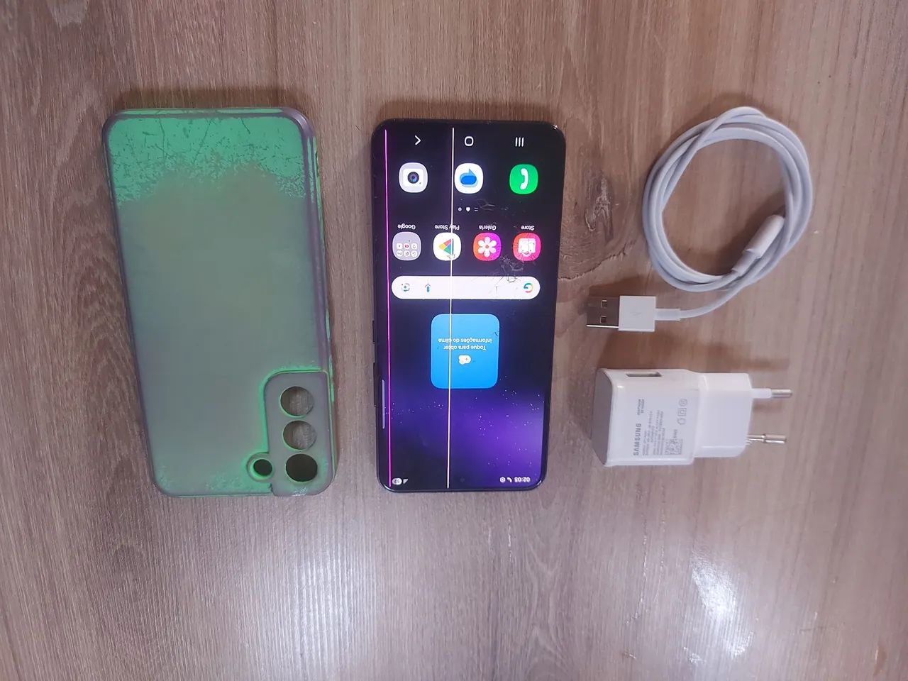 S22 normal trincado e com duas linhas mas funciona perfeitamente  - Foto 3