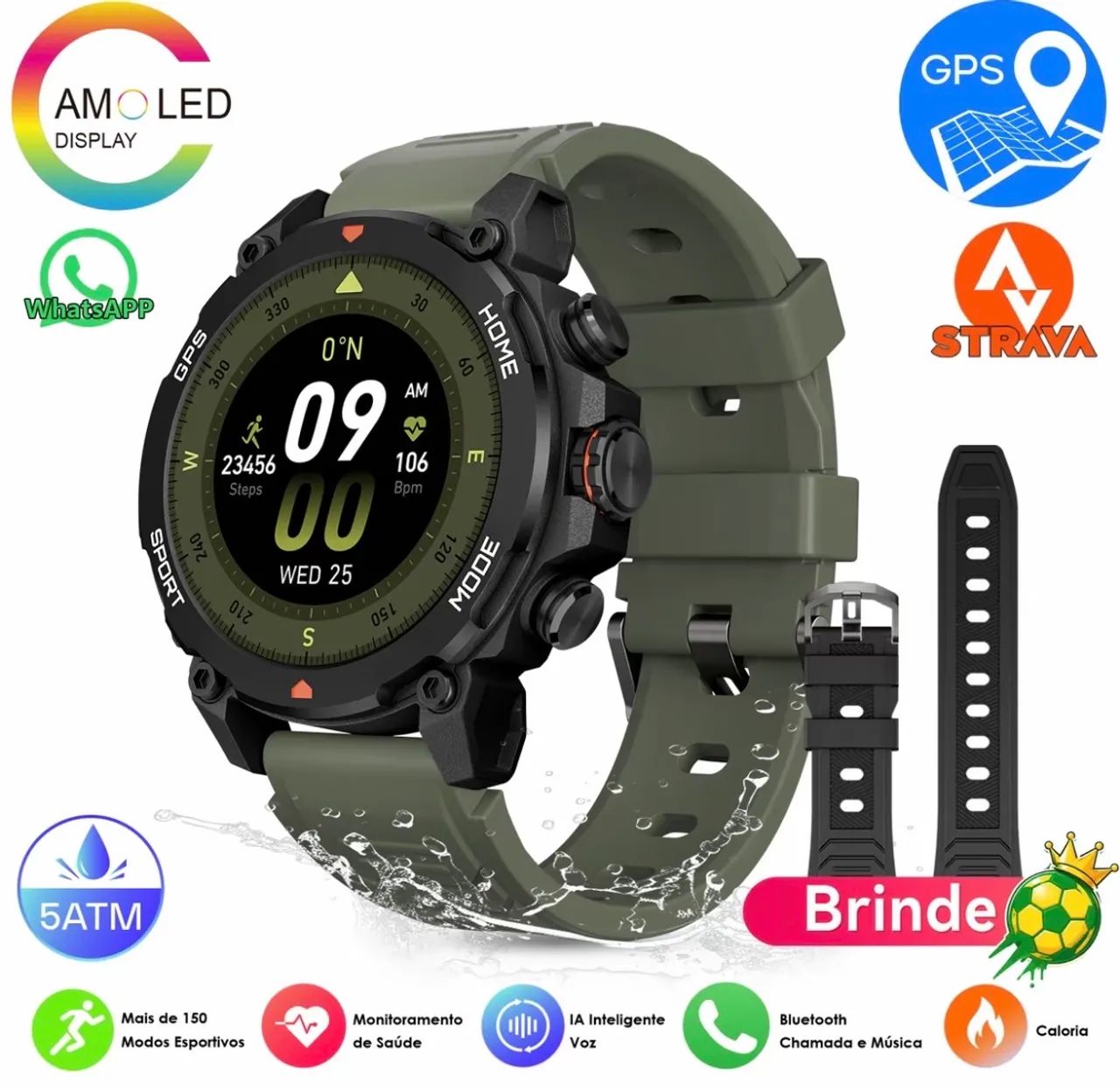 smartwhat com gps integrado compatível com strava  - Foto 2