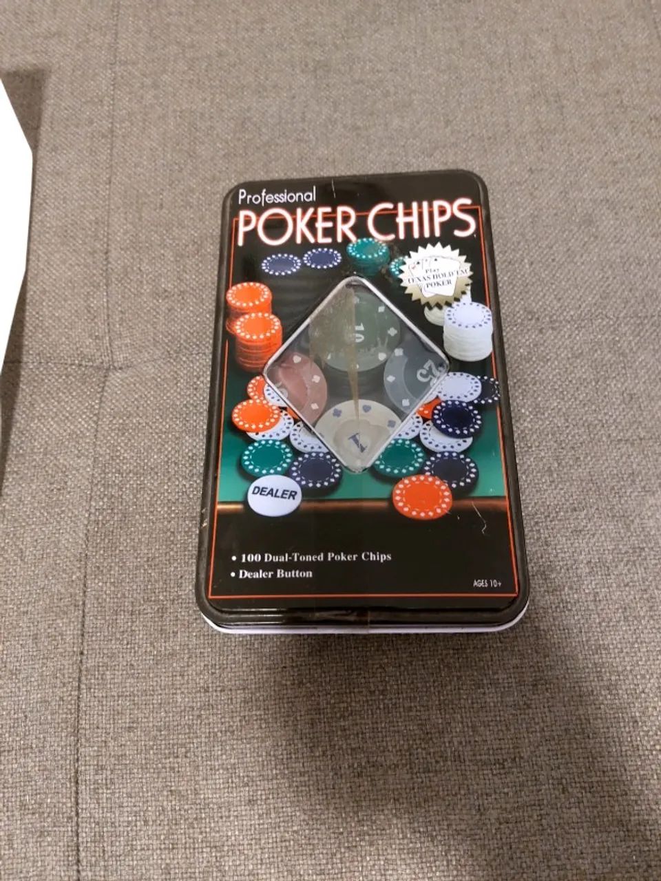 Kit Poker Profissional Chips com 100 Fichas e Baralho - Foto 4
