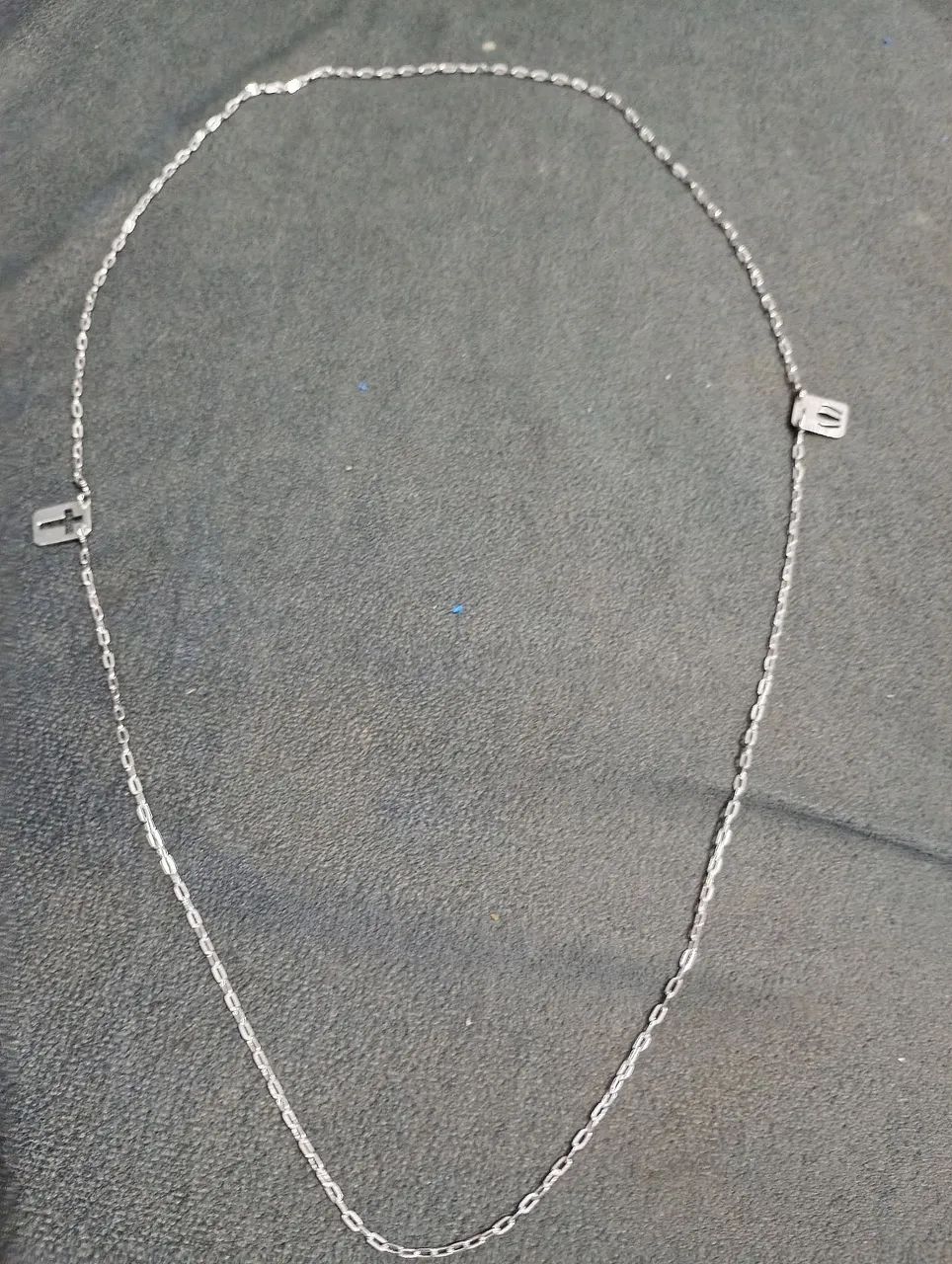 Corrente de prata escapulário estilo Cartier 72 cm
