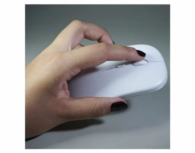 Mouse Sem Fio Recarregável Branco Kmex Ma-a7w4 *ENTREGA GRÁTIS* - Foto 4