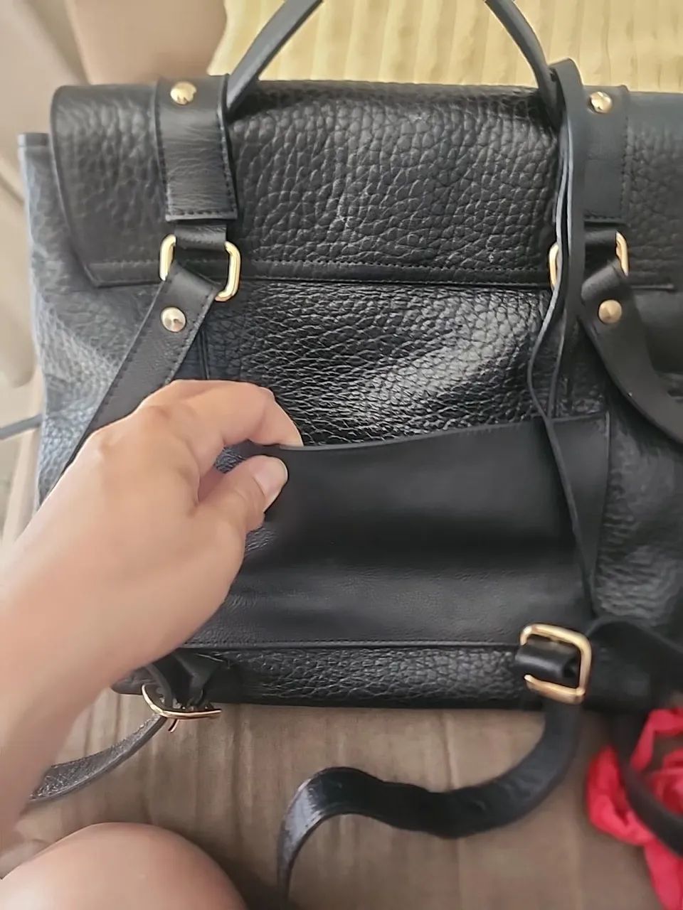 Bolsa/Mochila Absolutti em Couro Legítimo - Excelente Estado - Foto 5