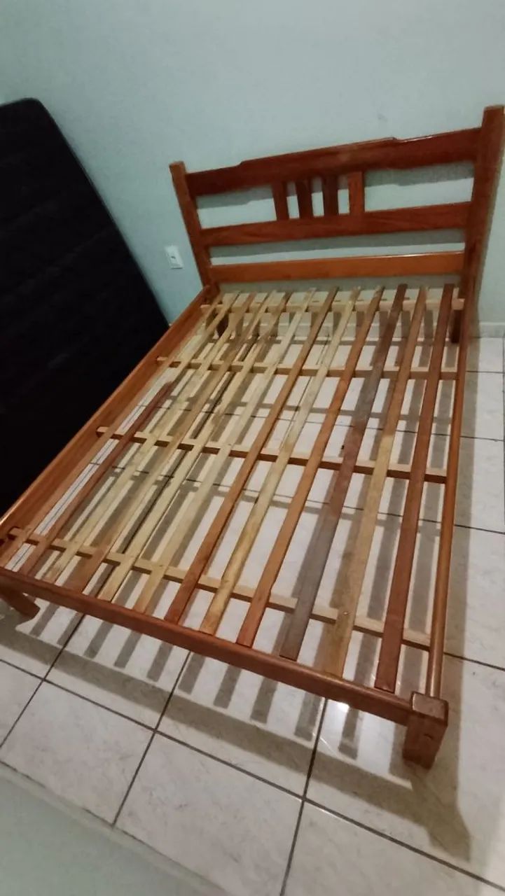 Cama Casal em madeira reforçada  - Foto 3