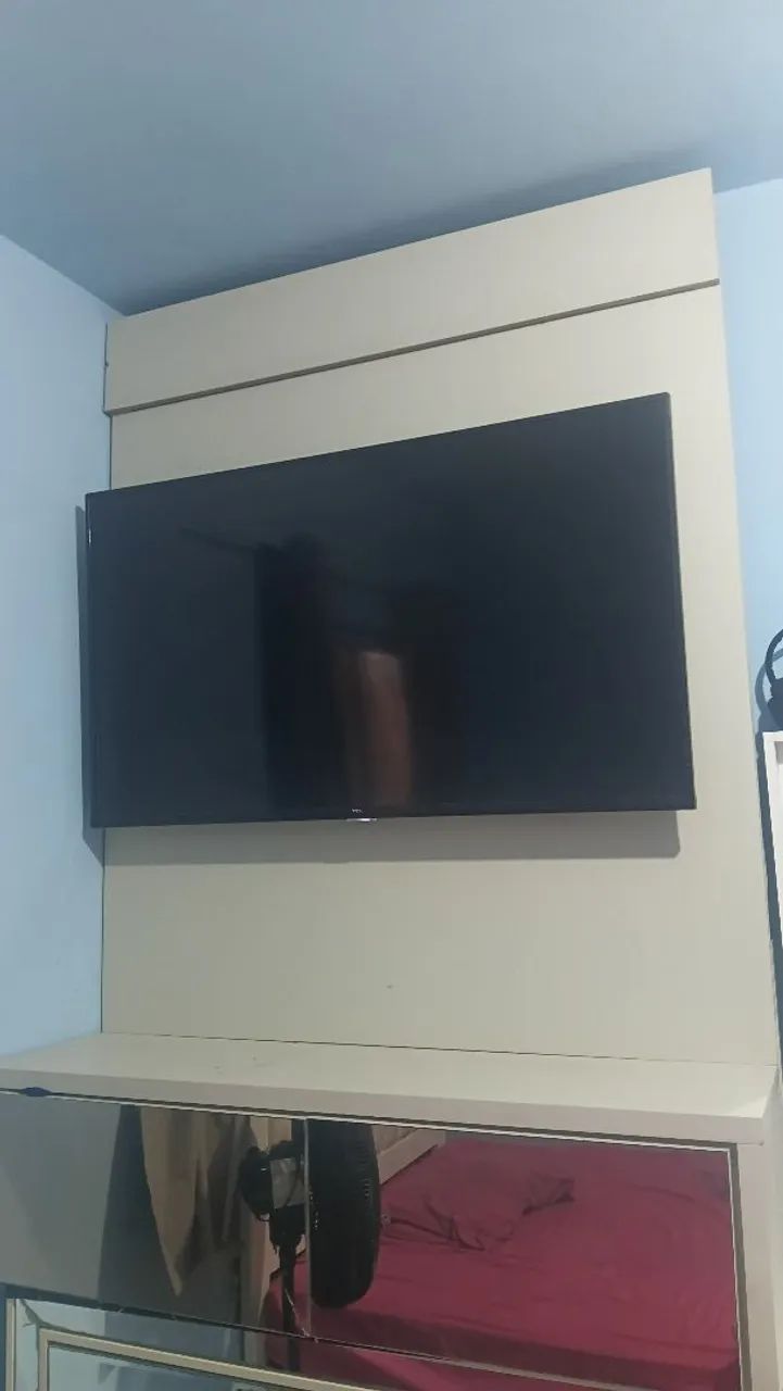 Cama casal com cabeceira e painel mdf e cômoda 