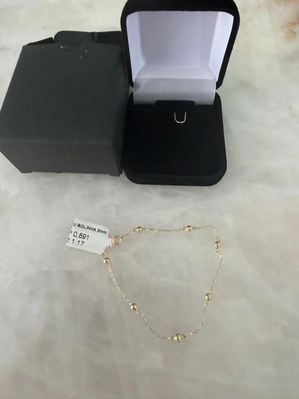 Pulseira Ouro Bolinha 3mm