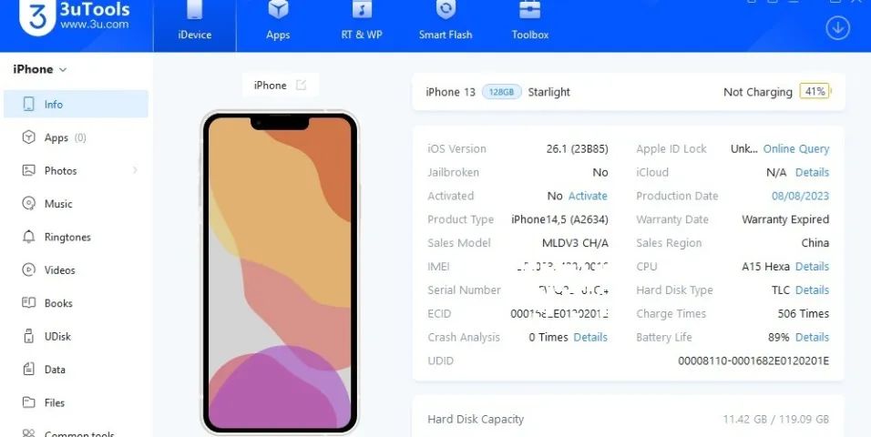 Apple iPhone 13, 128 GB, Branco, (Retirar Peças)  - Foto 2