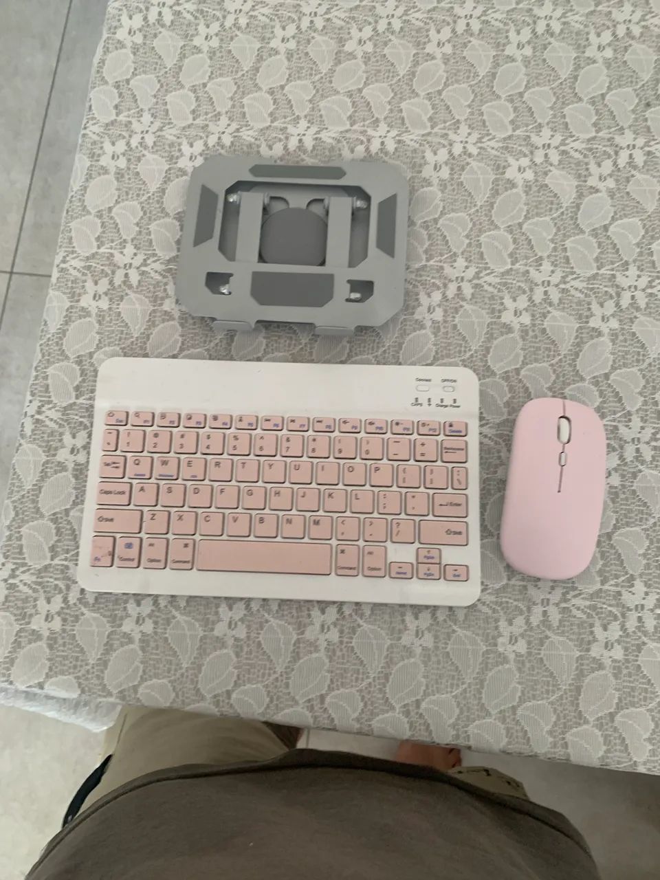 Teclado para tablete e suporte 