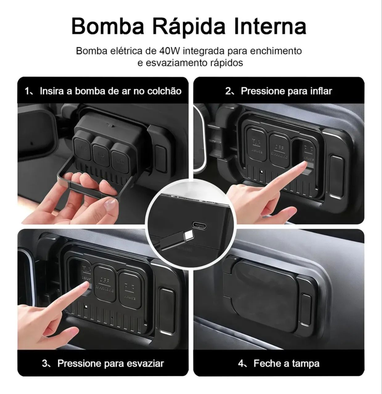 Colchão Inflável de Casal Automático  - Foto 4