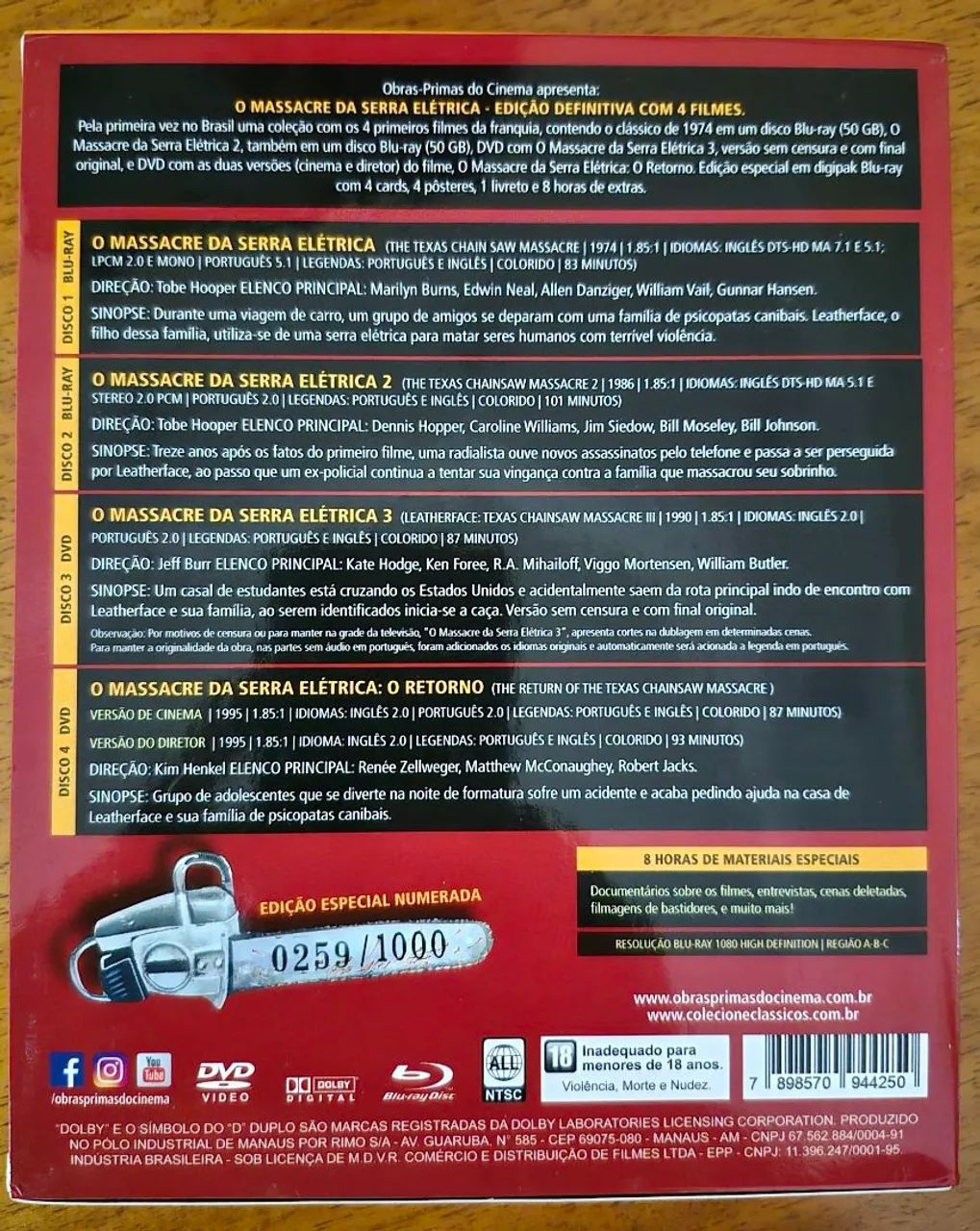Blu-ray Digipack O Massacre da Serra Eletrica  - Foto 3